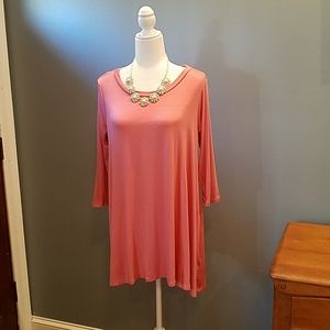 Coral Rayon blend tunic